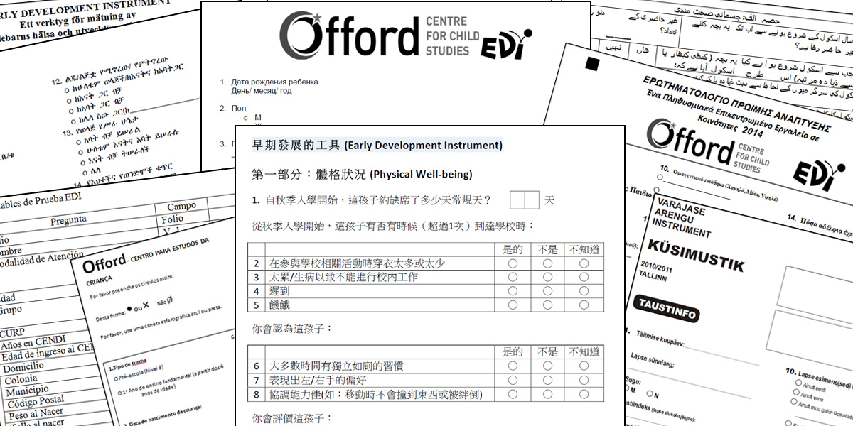 Children with special needs  Early Development Instrument